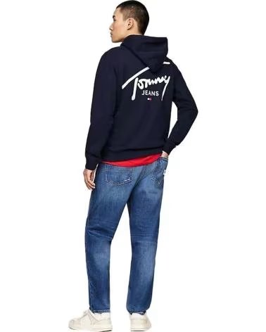 TOMMY HILFIGER FELPA CON CAPPUCCIO DM0DM19229C1G DA UOMO AZUL