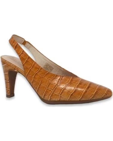 WONDERS CHAUSSURES À TALON WONDERS SLINGBACK EN CUIR EFFET CROCO POUR FEMME MARRON