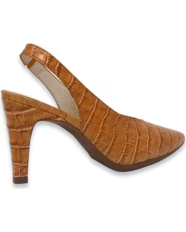 WONDERS CHAUSSURES À TALON WONDERS SLINGBACK EN CUIR EFFET CROCO POUR FEMME MARRON