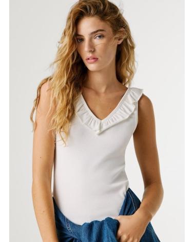 PEPE JEANS CAMISETAS DE CHICA PL506050 BLANCO