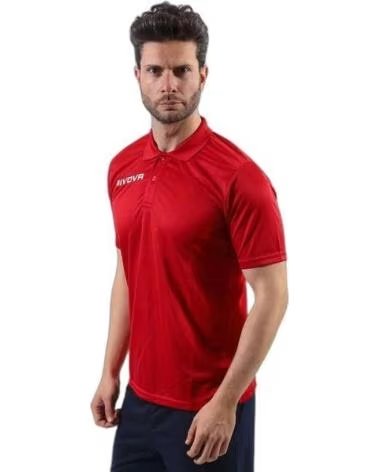 GIVOVA POLO GIVOVA DE MANGA CORTA PARA HOMBRE ROJO AMANECER - NEGRO ECLIPSE