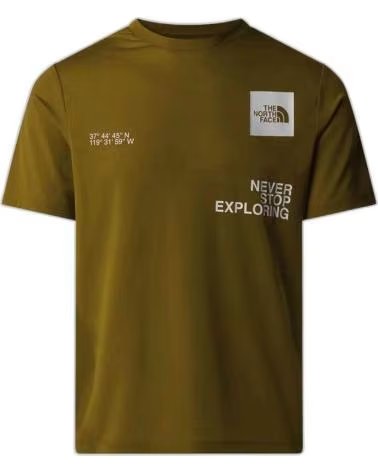 THE NORTH FACE T-SHIRT THE NORTH FACE À MANCHES COURTES POUR HOMME VERDE