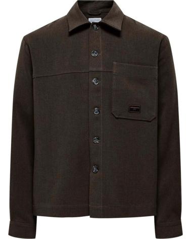 ONLY CAMISA DE HOMBRE ONLY SONS MARRÓN MARRON