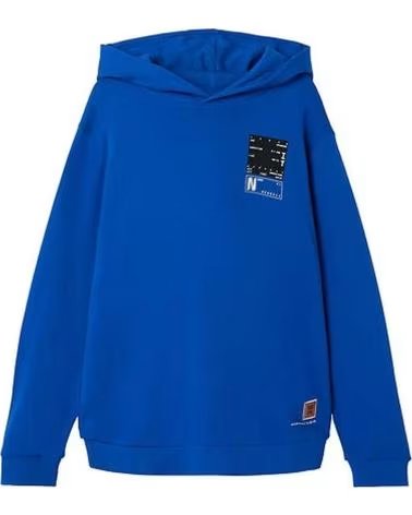 NAME IT FELPA CON CAPPUCCIO NAME IT PER BAMBINI BLU AZUL