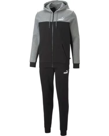PUMA CONJUNTO DEPORTIVO PUMA ESSENTIALS CON CAPUCHA PARA HOMBRE NEGRO