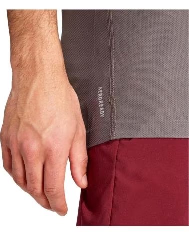 ADIDAS MAGLIETTA SPORTIVA A MANICHE CORTE CON TECNOLOGIA AEROREADY GRIS