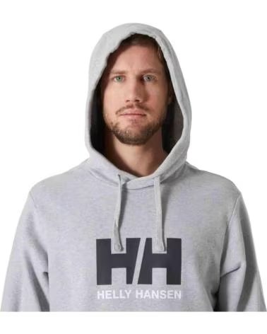 HELLY HANSEN MOLETOM COM CAPUZ HELLY HANSEN LOGO HH MASCULINO CINZA GRIS