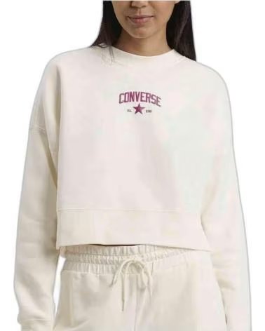 CONVERSE MOLETOM CONVERSE ´ALL STAR´ CROP FEMININO BLANCO