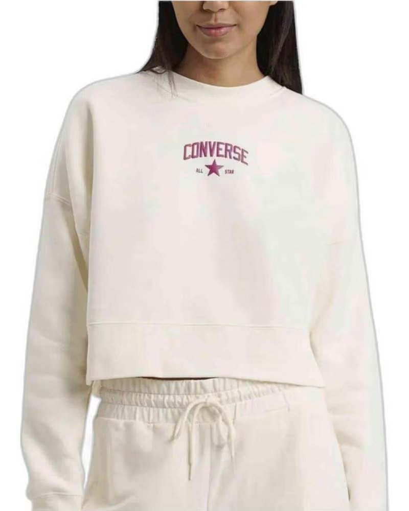 CONVERSE MOLETOM CONVERSE ´ALL STAR´ CROP FEMININO BLANCO