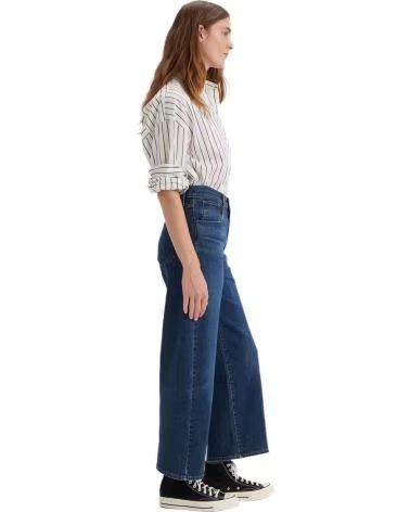 LEVIS LEVIS WIDE LEG BLUE DENIM PANTS FOR WOMEN AZUL