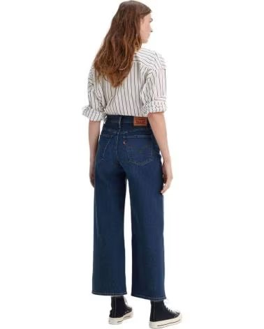 LEVIS LEVIS WIDE LEG BLUE DENIM PANTS FOR WOMEN AZUL