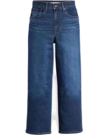 LEVIS LEVIS WIDE LEG BLUE DENIM PANTS FOR WOMEN AZUL