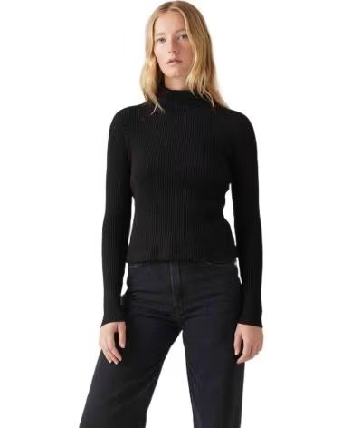 LEVIS MAGLIONE LEVI´S A COLLO ALTO DA UOMO IN NERO NEGRO