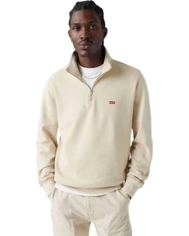 LEVIS MEN´S LEVI´S BEIGE HALF-ZIP SWEATSHIRT BEIGE