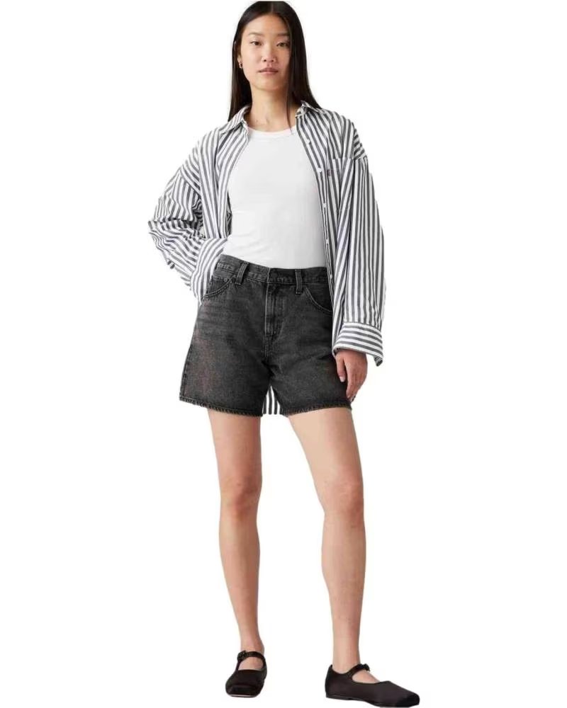 SHORT EN JEAN LEVI´S NOIR FEMME NEGRO