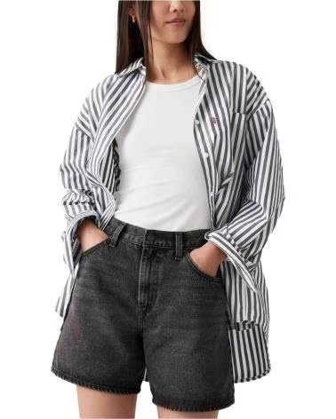 SHORT EN JEAN LEVI´S NOIR FEMME NEGRO