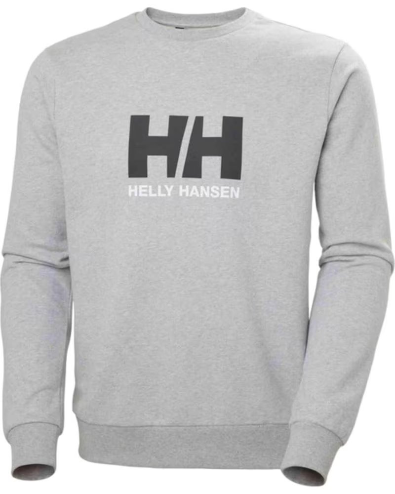 HELLY HANSEN FELPA LOGO GIROCOLLO GRIS
