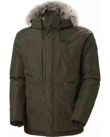 HELLY HANSEN HELLY HANSEN MEN´S GREEN PARKA WITH FAUX FUR HOOD VERDE