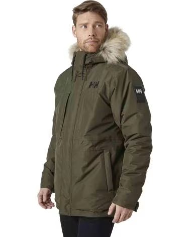 HELLY HANSEN HELLY HANSEN MEN´S GREEN PARKA WITH FAUX FUR HOOD VERDE