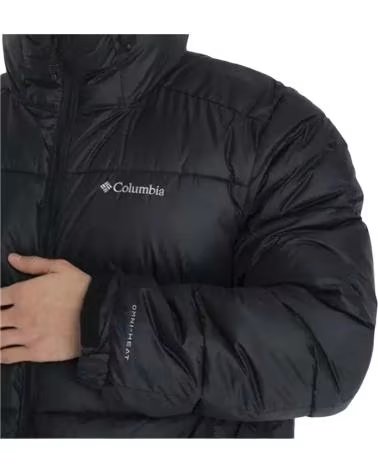 COLUMBIA JAQUETA ACOLCHOADA COM CAPUZ NEGRO