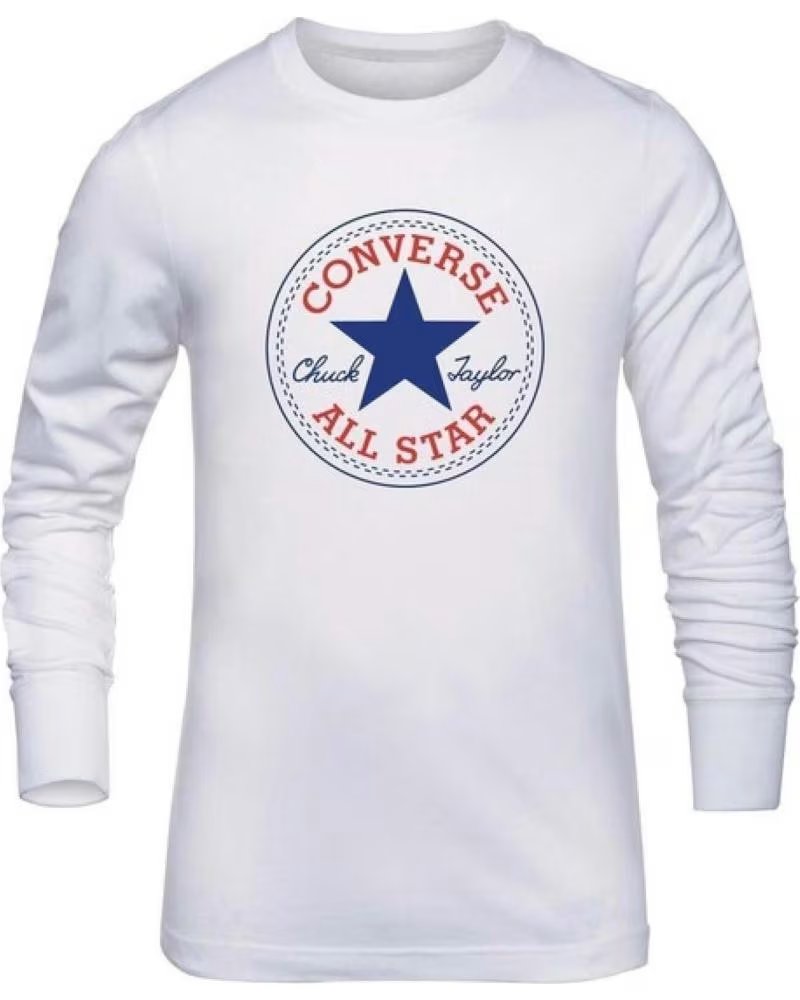 CONVERSE KURZARMSHIRT 966243-001 FÜR KINDER UNISEX WEISS BLANCO