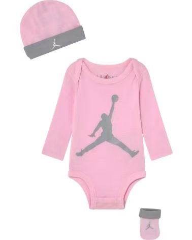JORDAN COMPLETO JORDAN PER NEONATO IN COTONE ROSA ROSA