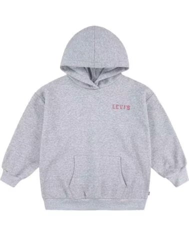 LEVIS FELPA CON CAPPUCCIO LEVI´S UNISEX GRIGIA PER BAMBINI GRIS