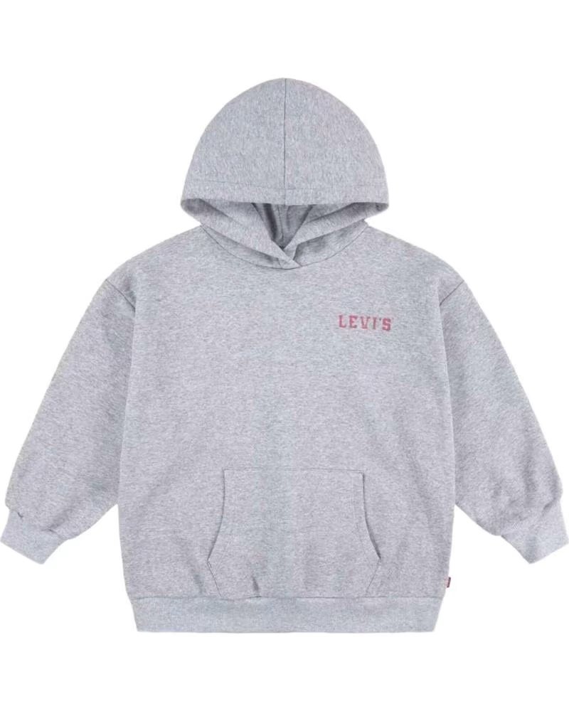 LEVIS FELPA CON CAPPUCCIO LEVI´S UNISEX GRIGIA PER BAMBINI GRIS