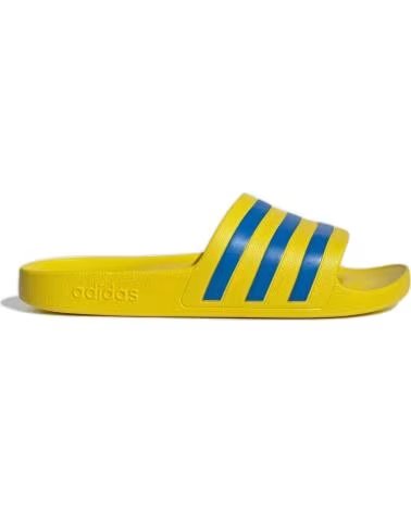 TONGS ADIDAS ADILETTE COMFORT JAUNES À RAYURES BLEUES AMARILLO