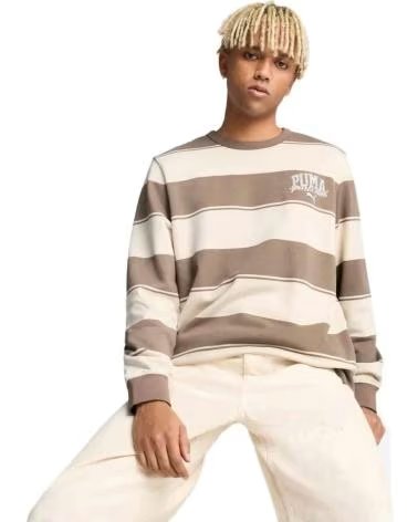 PUMA SUDADERA PUMA CON RAYAS PARA UNISEX MARRON