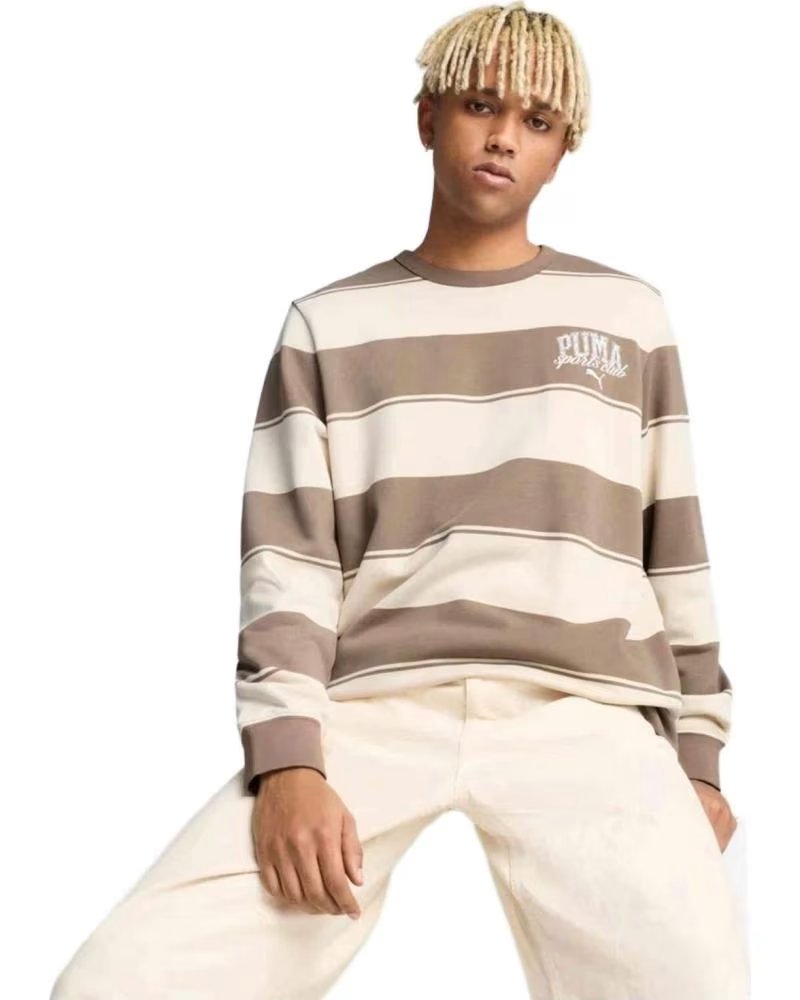 PUMA SUDADERA PUMA CON RAYAS PARA UNISEX MARRON