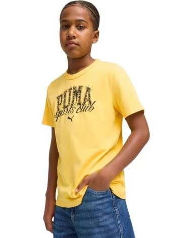 PUMA T-SHIRT À MANCHES COURTES AVEC LOGO GRAPHIQUE AMARILLO