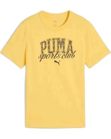 PUMA T-SHIRT À MANCHES COURTES AVEC LOGO GRAPHIQUE AMARILLO