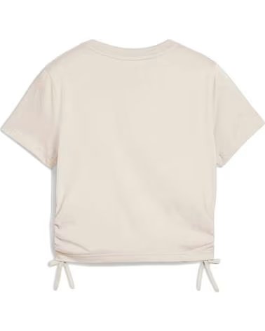 PUMA CAMISETA PUMA CON DETALLE DE CORDONES Y ESTAMPADO CORAZÓN BEIGE