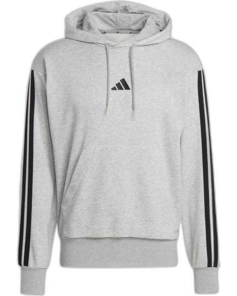 ADIDAS SUDADERA CON CAPUCHA ADIDAS FUTURE ICONS 3 RAYAS PARA HOMBRE GRIS