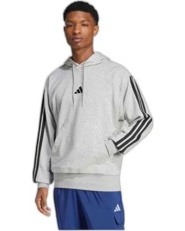 ADIDAS SUDADERA CON CAPUCHA ADIDAS FUTURE ICONS 3 RAYAS PARA HOMBRE GRIS