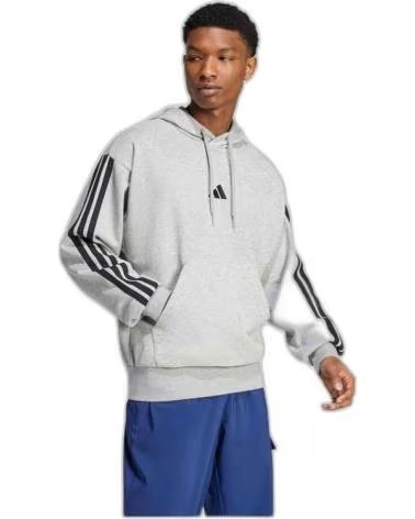ADIDAS SUDADERA CON CAPUCHA ADIDAS FUTURE ICONS 3 RAYAS PARA HOMBRE GRIS