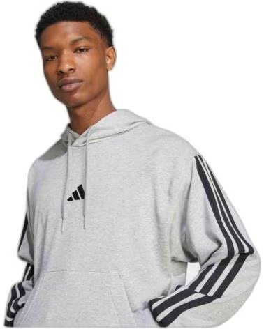 ADIDAS SUDADERA CON CAPUCHA ADIDAS FUTURE ICONS 3 RAYAS PARA HOMBRE GRIS