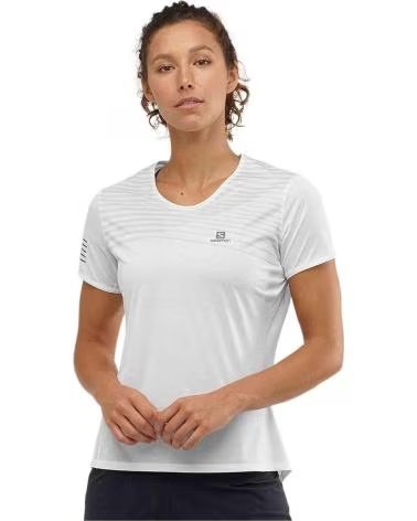 SALOMON CAMISETA DE MANGA CORTA EN PARA MUJER BLANCO