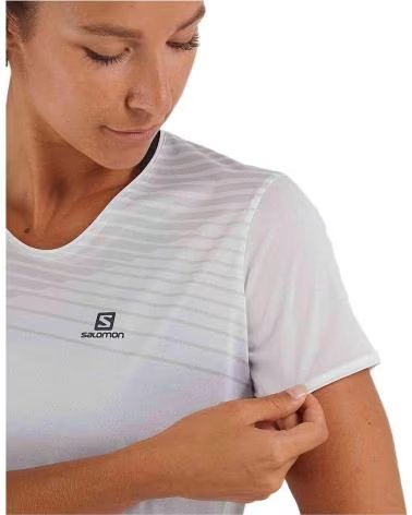 SALOMON CAMISETA DE MANGA CORTA EN PARA MUJER BLANCO