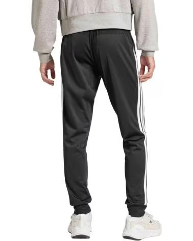 ADIDAS PANTALONI LUNGHI ADIDAS ESSENTIALS 3 STRISCE DA UOMO NEGRO
