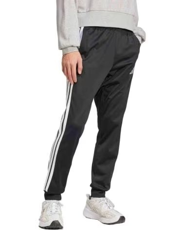 ADIDAS PANTALONI LUNGHI ADIDAS ESSENTIALS 3 STRISCE DA UOMO NEGRO