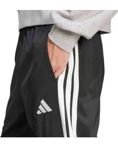 ADIDAS PANTALONI LUNGHI ADIDAS ESSENTIALS 3 STRISCE DA UOMO NEGRO