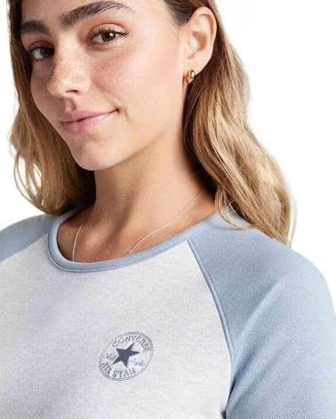 CONVERSE CAMISETA CONVERSE RAGLAN MANGA CURTA FEMININA BLANCO