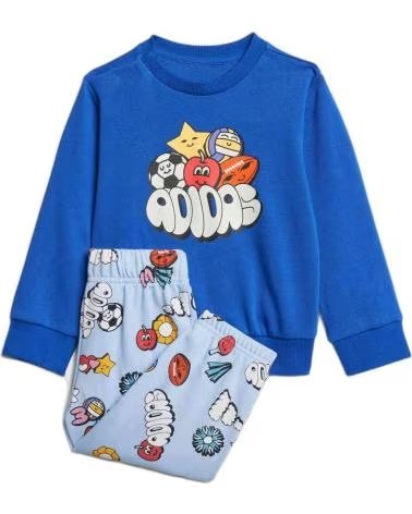 ADIDAS CONJUNTO ADIDAS ESTAMPADO PARA CRIANÇAS AZUL