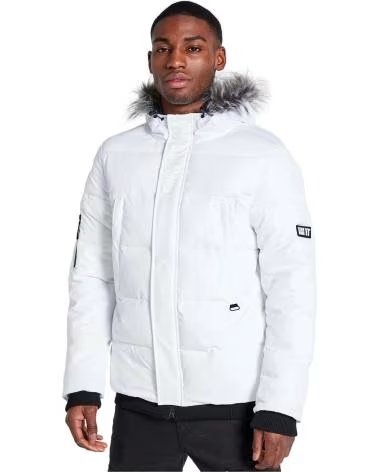 11 DEGREES 11 DEGREES AVALANCHE V2 JACKET WHITE WITH FAUX FUR HOOD BLANCO