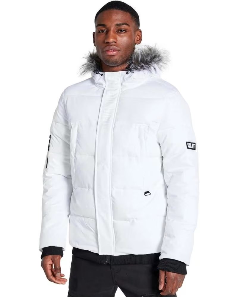 11 DEGREES 11 DEGREES AVALANCHE V2 JACKET WHITE WITH FAUX FUR HOOD BLANCO
