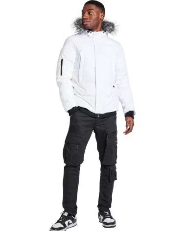 11 DEGREES 11 DEGREES AVALANCHE V2 JACKET WHITE WITH FAUX FUR HOOD BLANCO