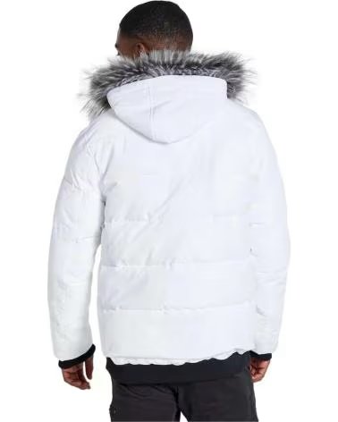 11 DEGREES 11 DEGREES AVALANCHE V2 JACKET WHITE WITH FAUX FUR HOOD BLANCO
