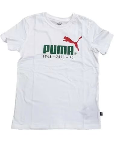 PUMA CAMISETA PUMA MANGA CURTA UNISSEX INFANTIL BLANCO